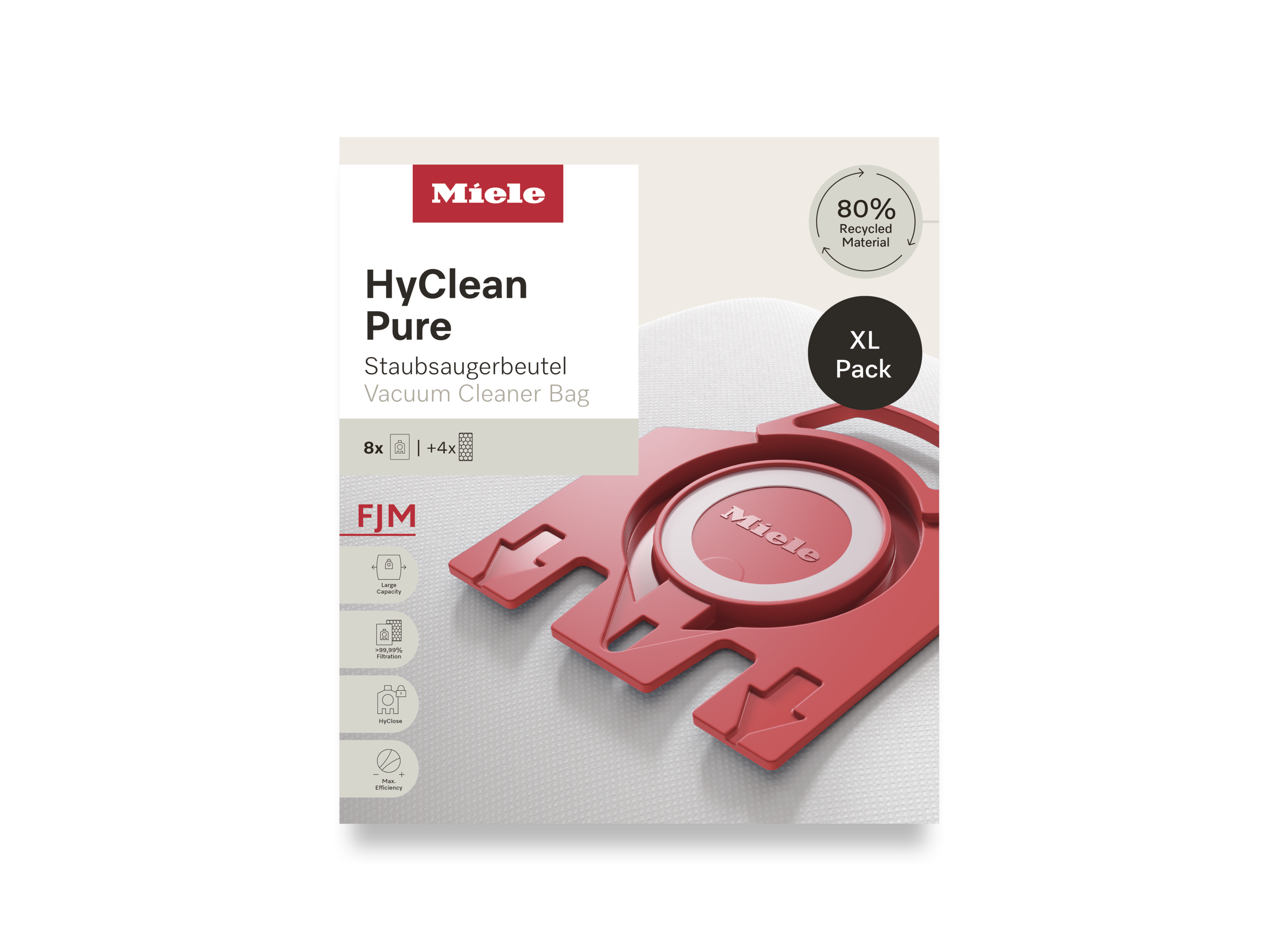 Комплект мешков-пылесборников HyClean Pure FJN XL Miele купить в #REGION_NAME_DECLINE_PP# | Всегда в наличии! | Артикул 12498160 | Официальный сайт