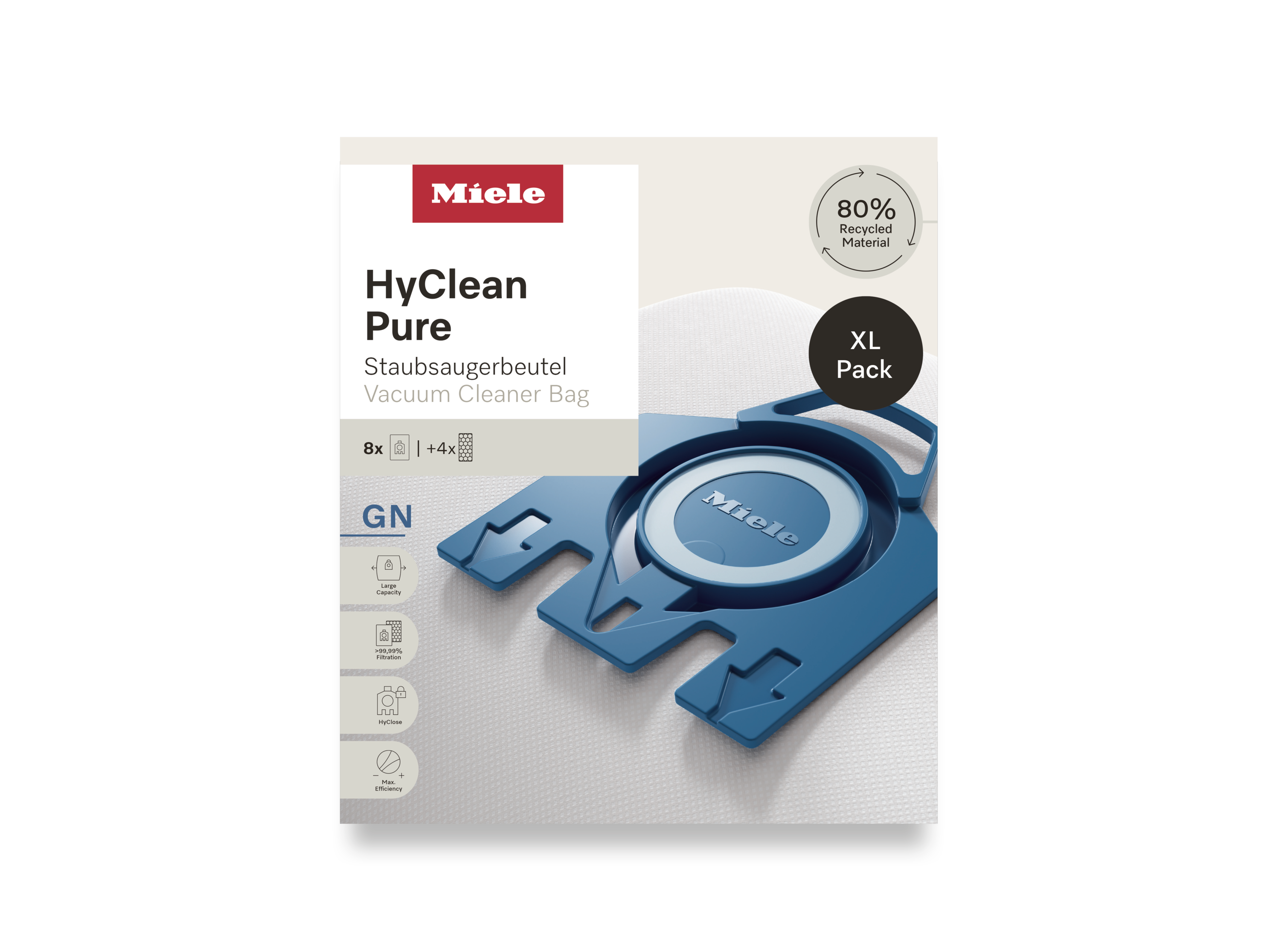 Комплект мешков-пылесборников HyClean Pure GN XL Miele купить в #REGION_NAME_DECLINE_PP# | Всегда в наличии! | Артикул 12497870 | Официальный сайт